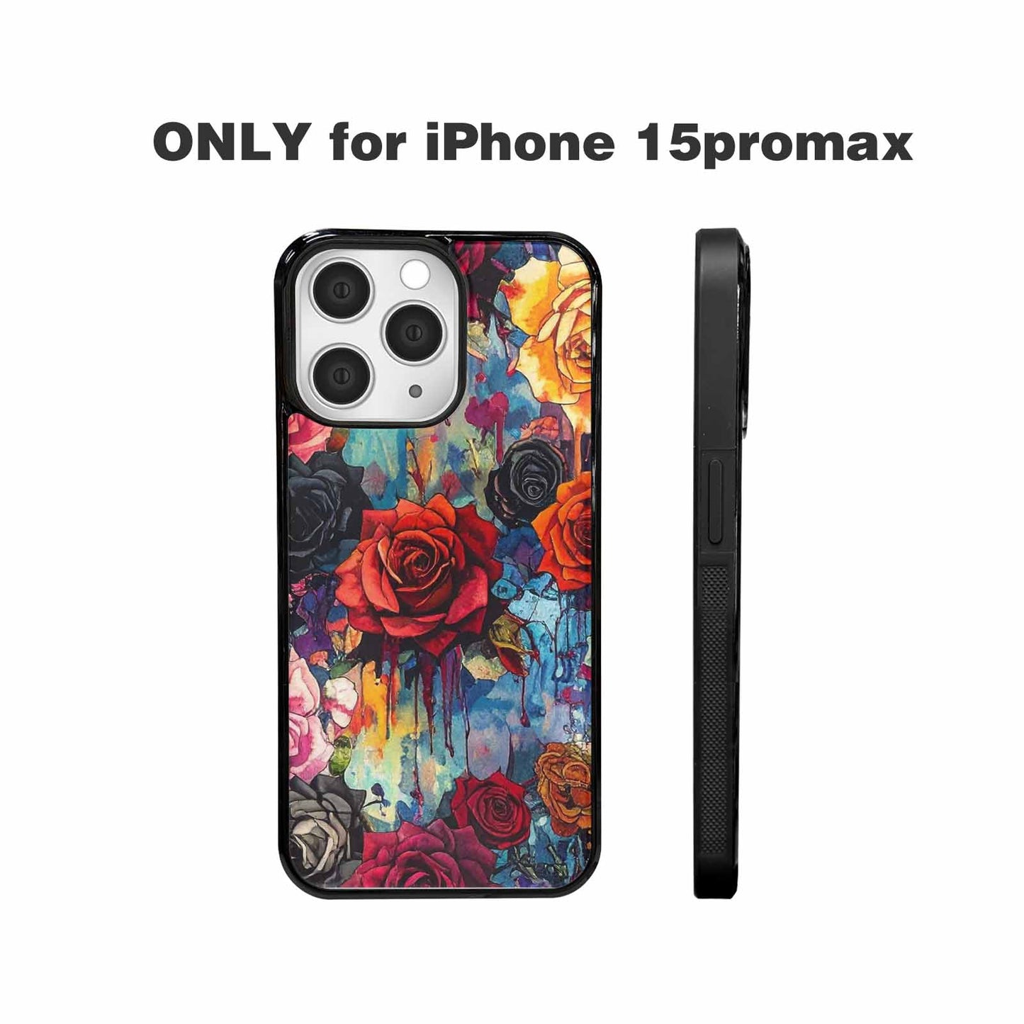 iPhone 15 Pro Max Case — Gothic Rose Gothic Roses Pattern Hundreds, Original Design Phone Case