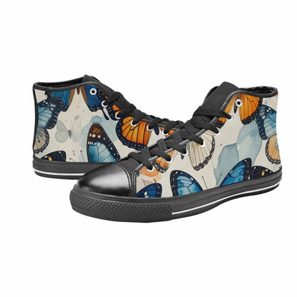 MEN'S Butterfly Wing High Top Canvas Dark Academia Custom Sneakers