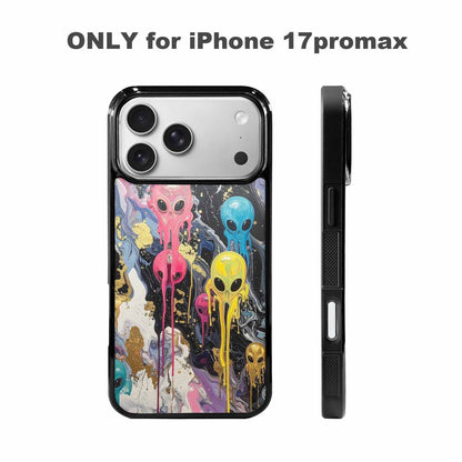 iPhone 17 Pro Max Case — Aliens Marblemelting Aliens Pa Alien Scifi, Custom Designed Case Cover