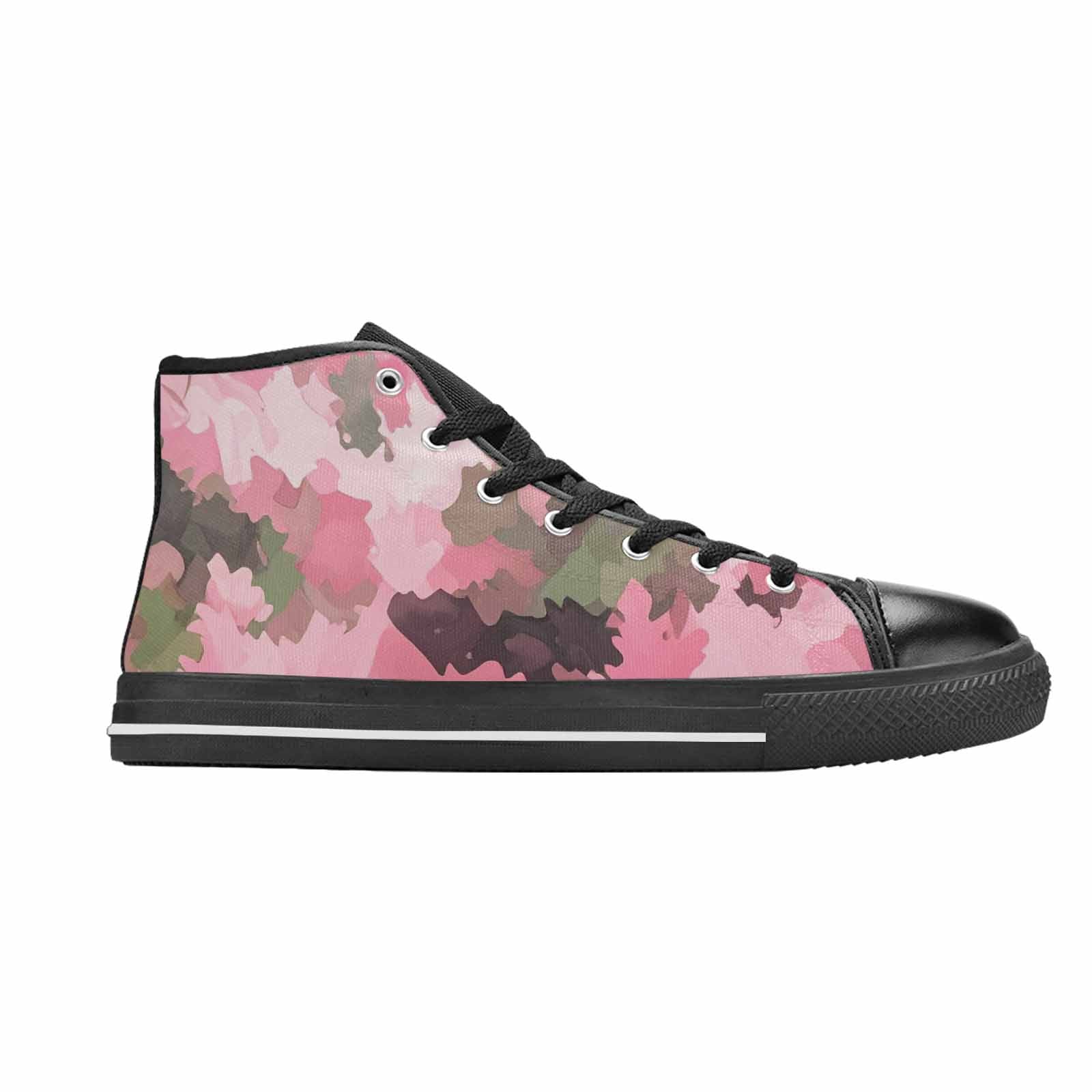 MEN'S Military Camouflage Blotch High Top Canvas Vibrant Chaos Custom Shoes