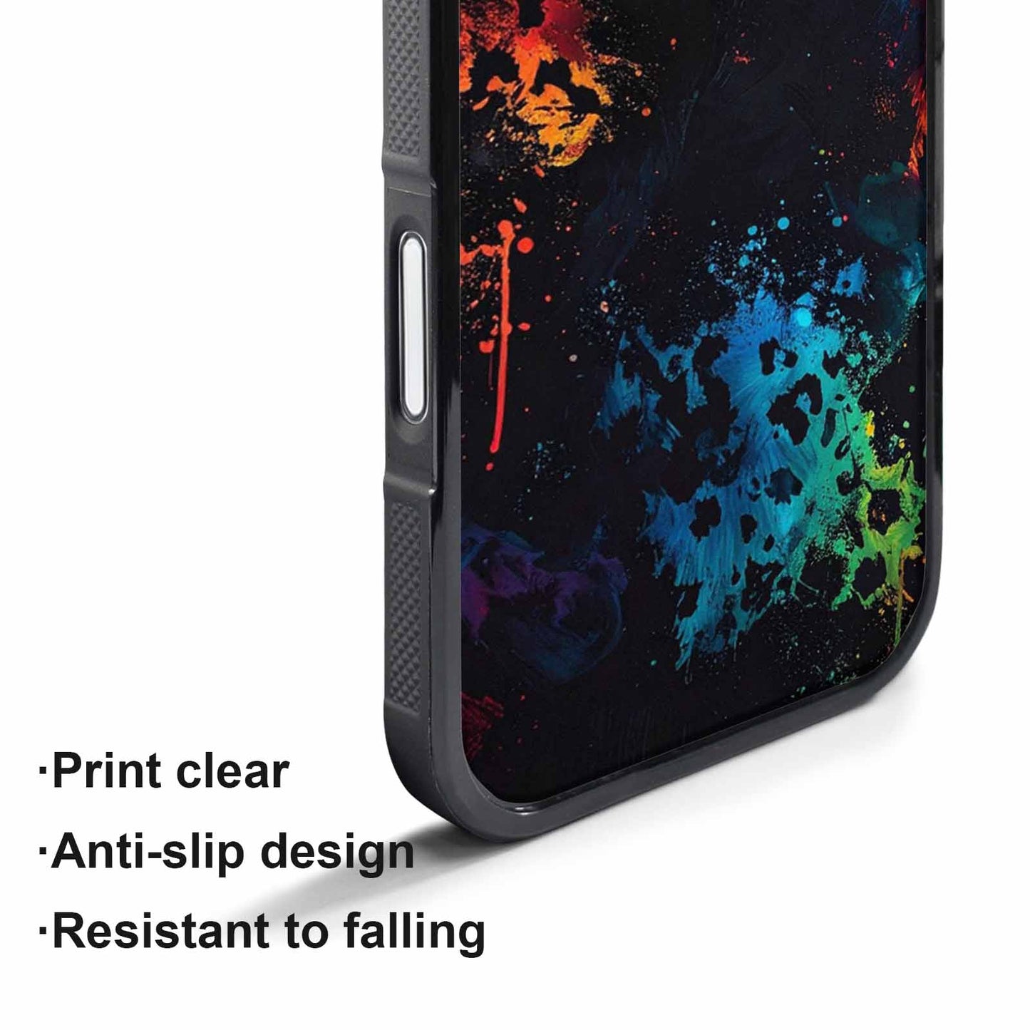 iPhone 17 Pro Case — Color Style Deep Blacks Animal Print, Custom Art Phone Cover