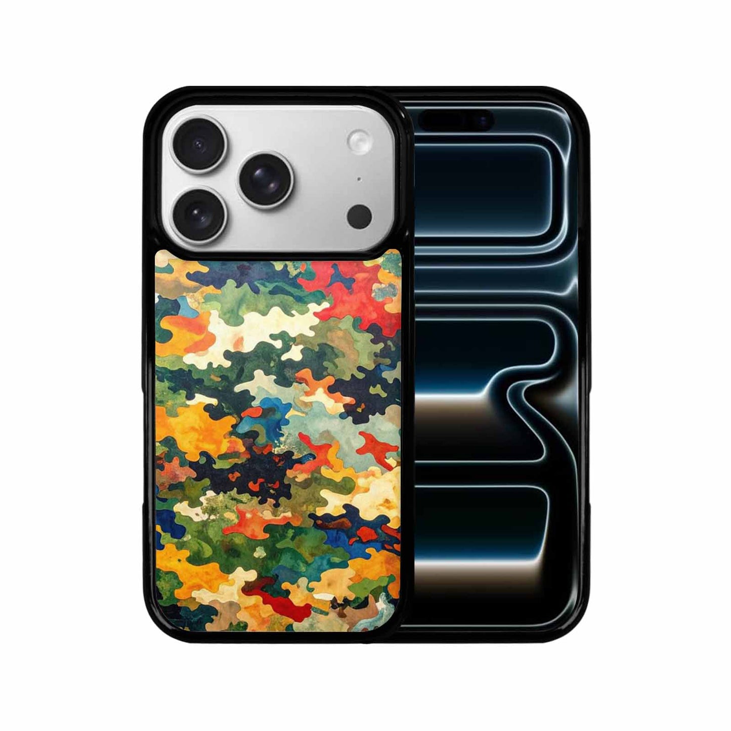 iPhone 17 Pro Case — Camo Patches Full Color Vibrant Camo, Unique Phone Case Design