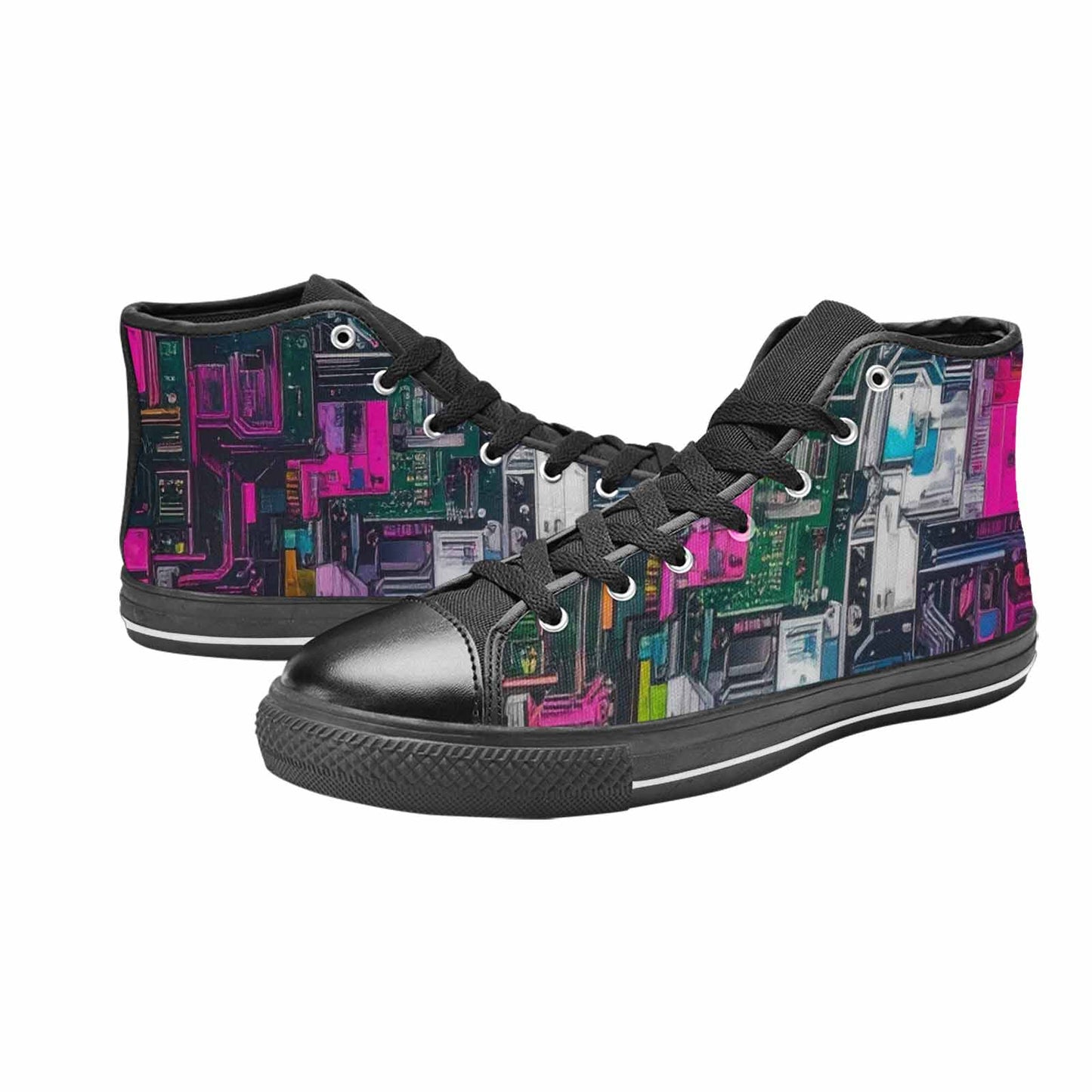 MEN'S Circuit Board Cyberpunk High Top Canvas Aesthetic Sneakers