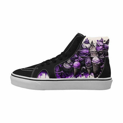 MEN'S Ice Cream Motif High Top Canvas Kaleidoscope Sneakers
