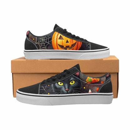 WOMEN'S Halloween Canvas Lace-Up Wallpaper Art Sneakers