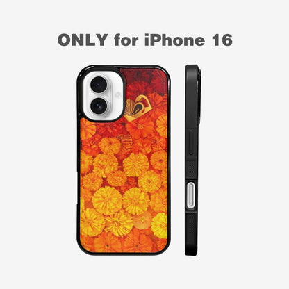 iPhone 16 Case — Marigold Day Of The Dead Marigold, Customized Protective Case