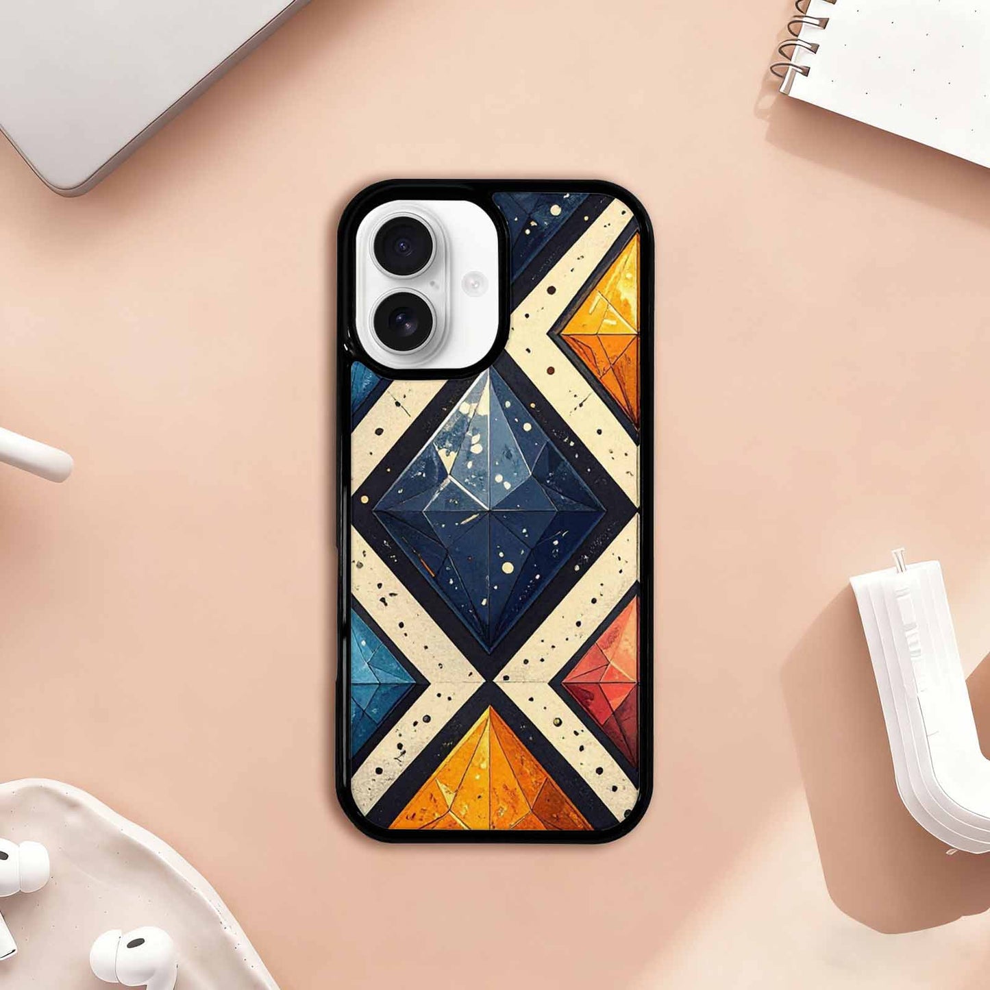 iPhone 17 Case — Vintage Summer Diamond Retro Vintage, Unique Phone Case Design