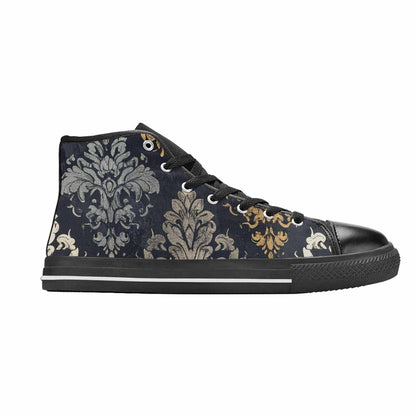 WOMEN'S Damask Ornamental Wallpaper High Top Canvas Cottagecore Custom Shoes