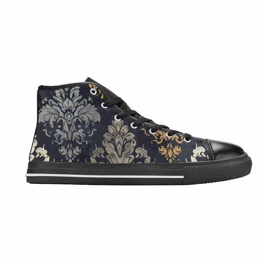 WOMEN'S Damask Ornamental Wallpaper High Top Canvas Cottagecore Custom Shoes