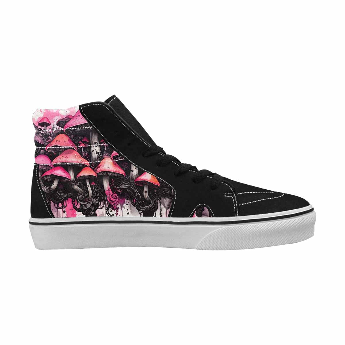 MEN'S Rainbow Drip Mushrooms High Top Canvas Neon Fantasy Shoes
