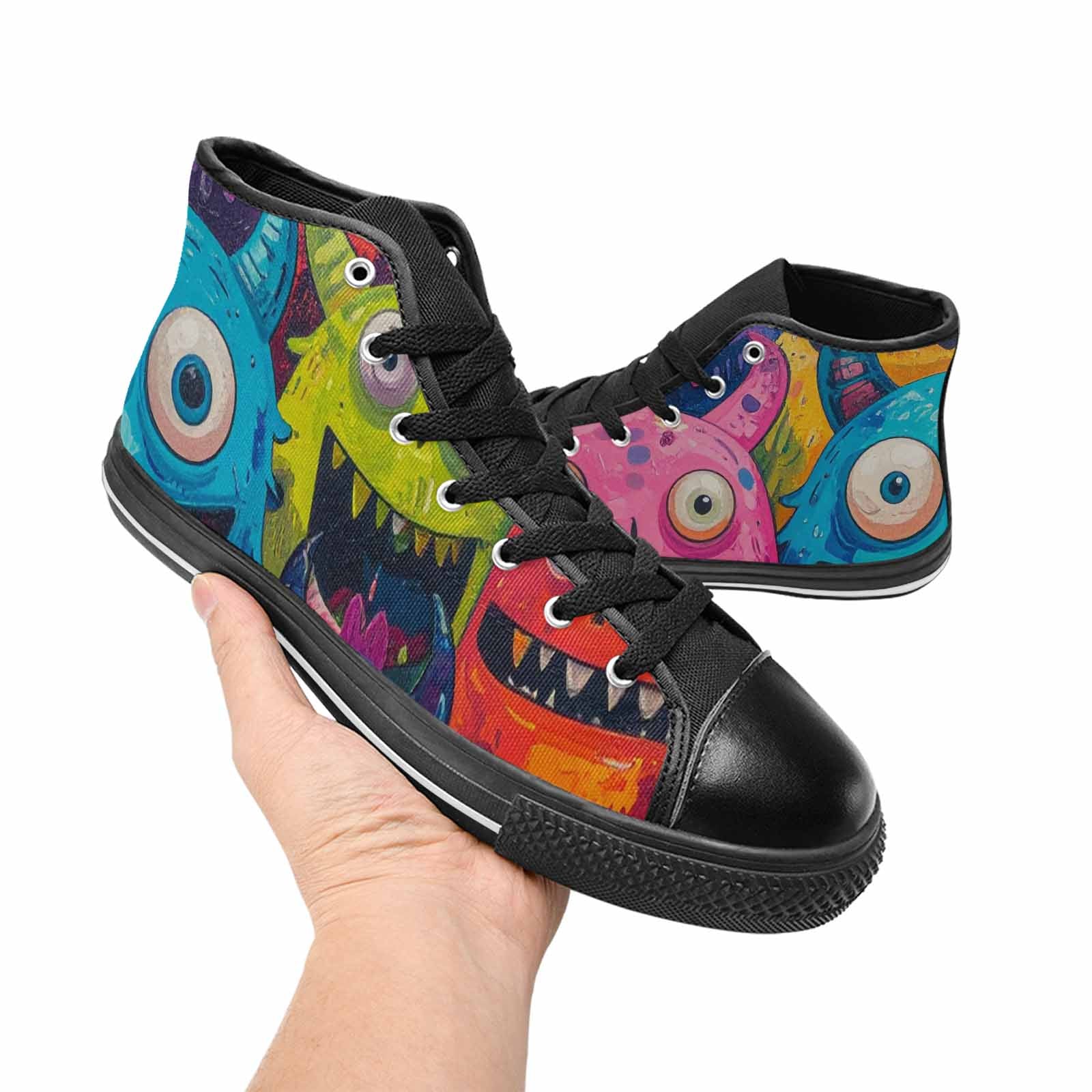 WOMEN'S Goofy Cartoon Monster High Top Canvas Dreamcore Shoes