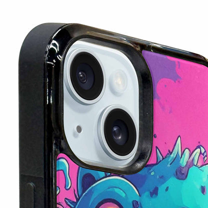 iPhone 15 Plus Case — Overlapping Endlessly No Empty Space Monsters, Personalized Phone Case