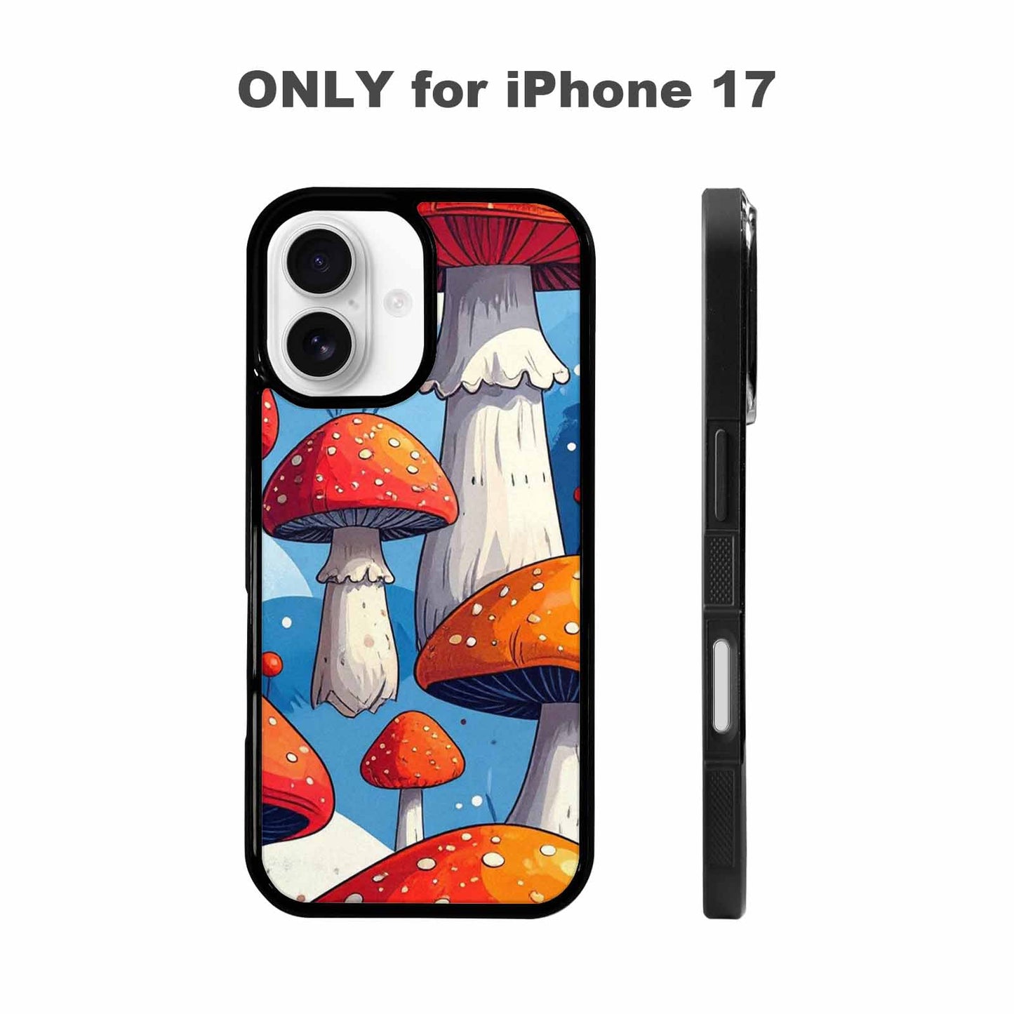 iPhone 17 Case — Vivid Winter Mushroom Cartoon Cute, Custom Printed Phone Case