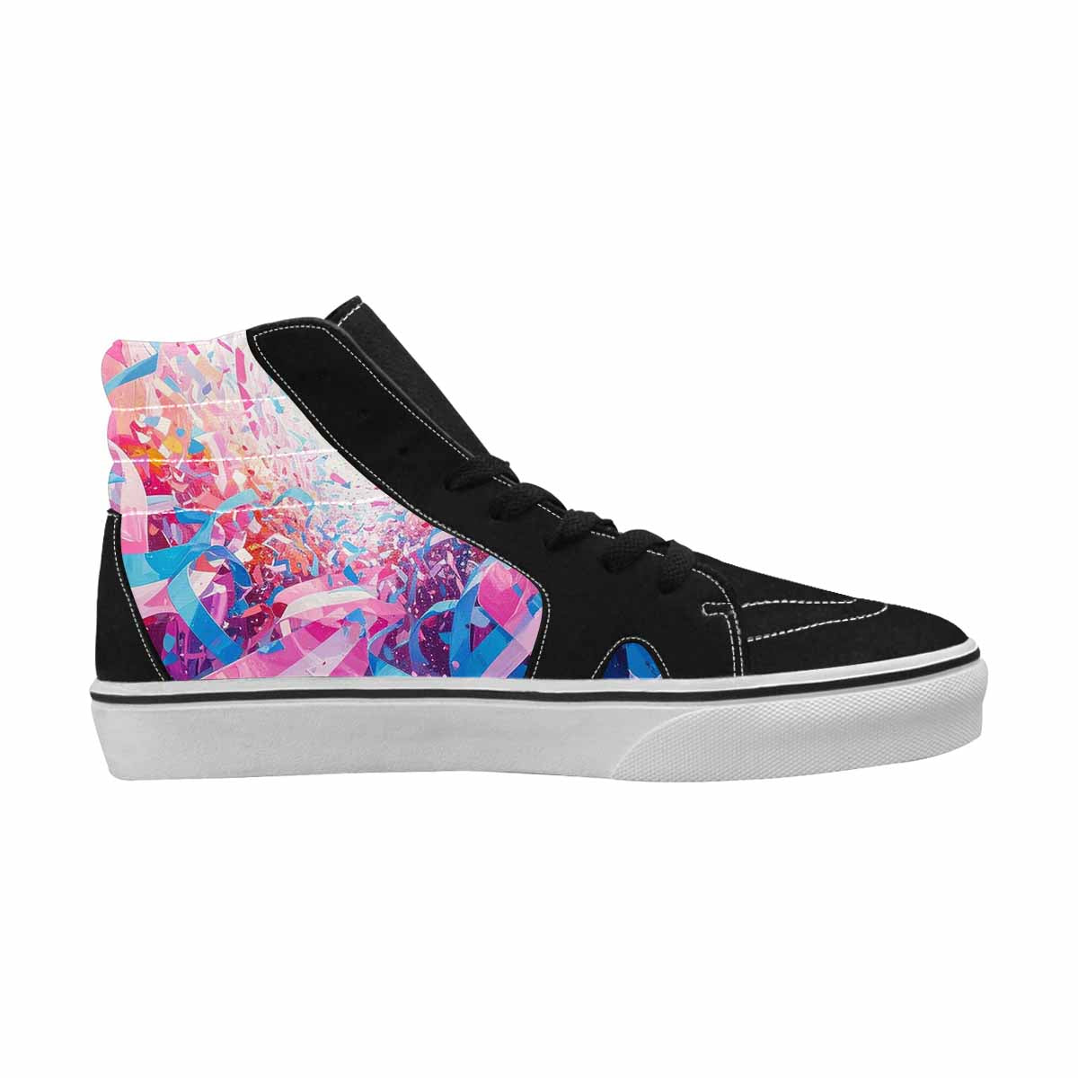 MEN'S Transgender Pride Flag High Top Canvas Wallpaper Art Custom Sneakers