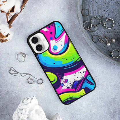 iPhone 16 Plus Case — Acid Wash Cartoon, Custom Art Phone Cover