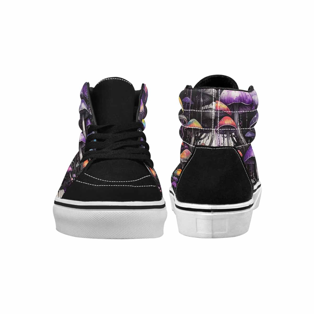 MEN'S Rainbow Drip Mushrooms High Top Canvas Y2K Custom Shoes