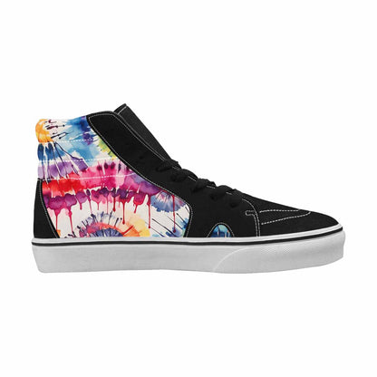 MEN'S Tie High Top Canvas Melting Art Custom Sneakers