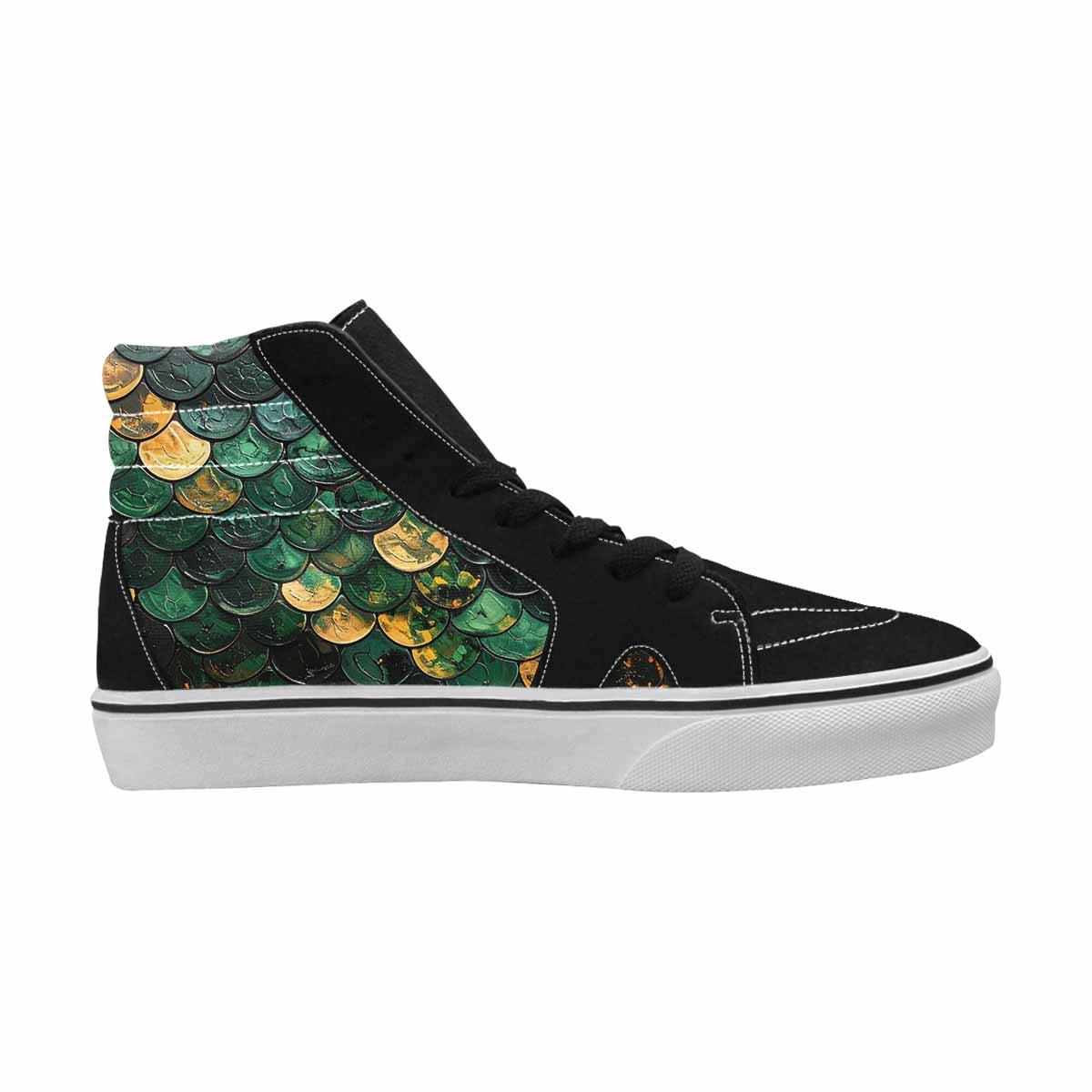 MEN'S Snake Skin Reptile High Top Canvas Surreal Shoes