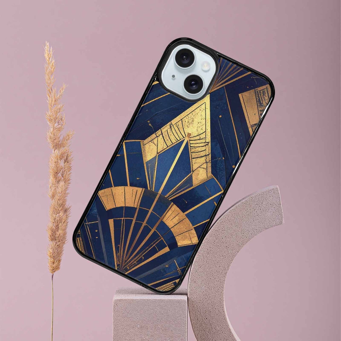iPhone 15 Plus Case — Art Deco Illustration Pattern, Custom Made Phone Cover