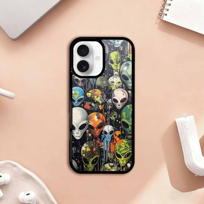 iPhone 17 Case — Aliens Camo Aliens Alien Scifi, Custom Art Phone Cover