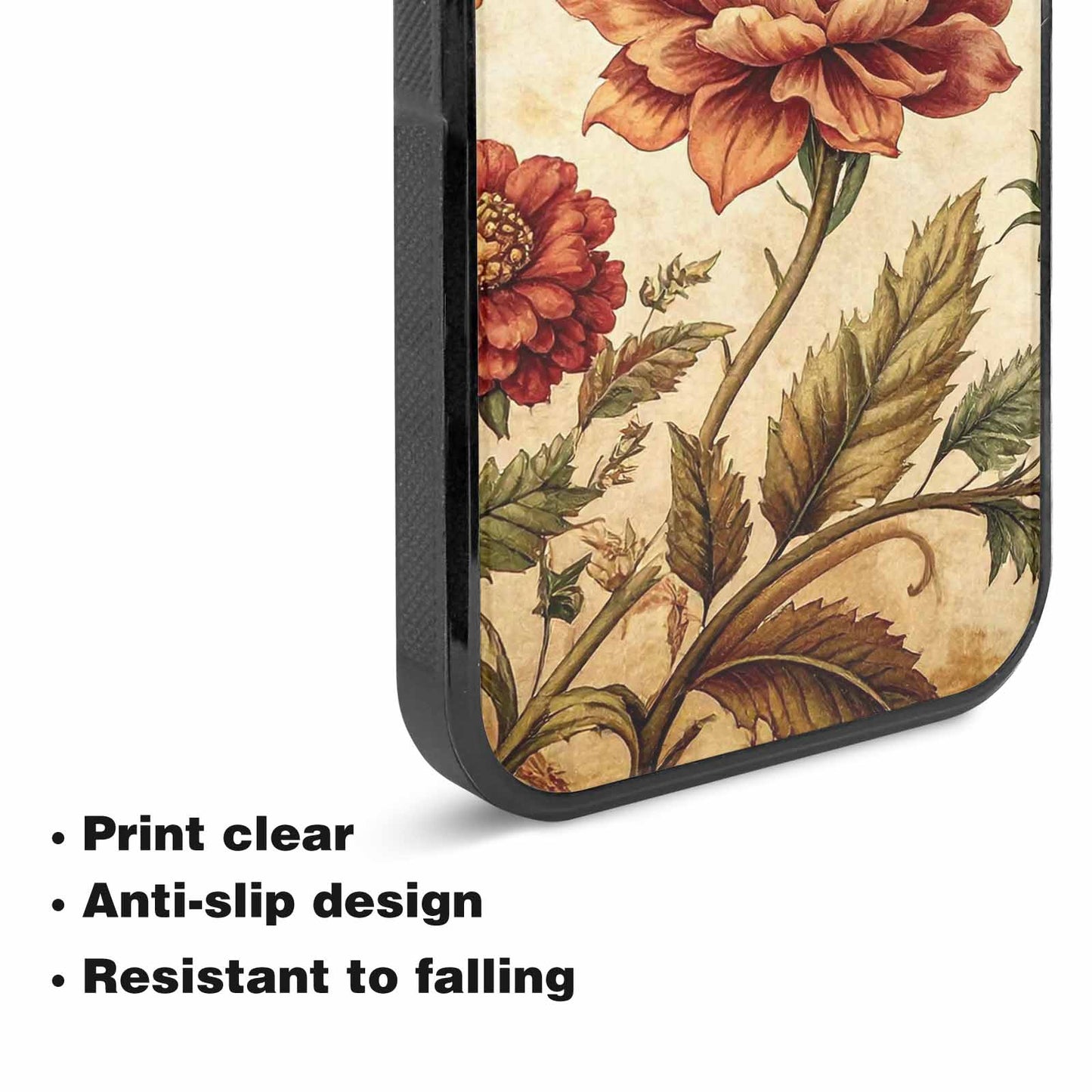iPhone 15 Case — Vintage Botanical Art Pattern, Custom Made Phone Cover
