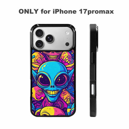 iPhone 17 Pro Max Case — Alien Ufo Cartoon Art Alien Scifi, Unique Phone Case Design