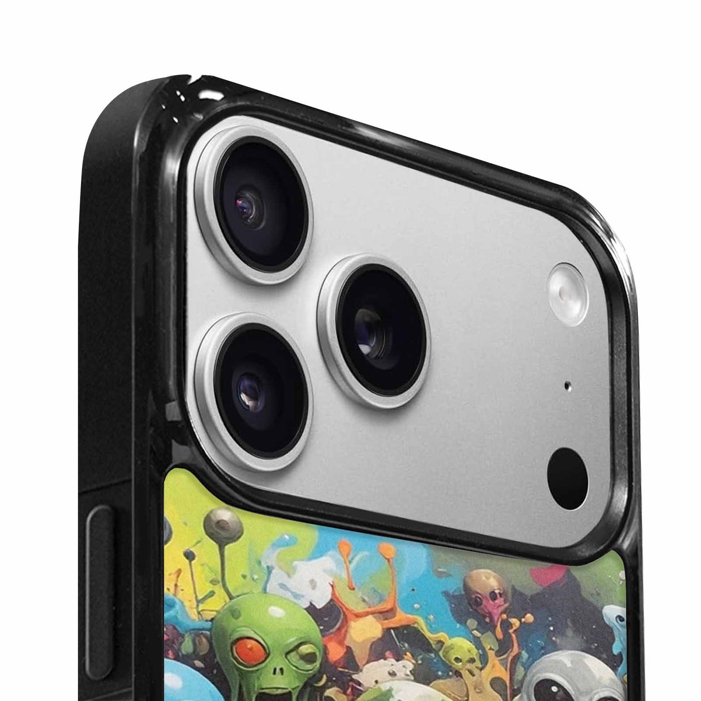 iPhone 17 Pro Max Case — Aliens Camomelting Aliens Patt Alien Scifi, Custom Phone Case