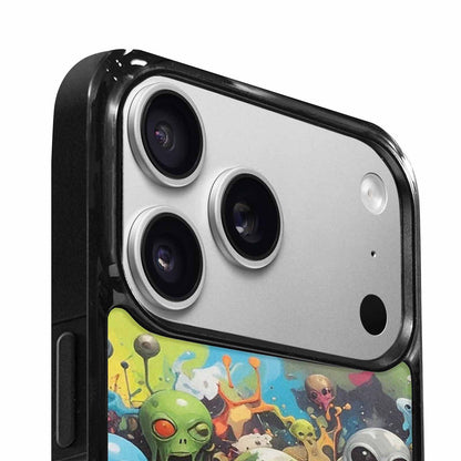 iPhone 17 Pro Max Case — Aliens Camomelting Aliens Patt Alien Scifi, Custom Phone Case
