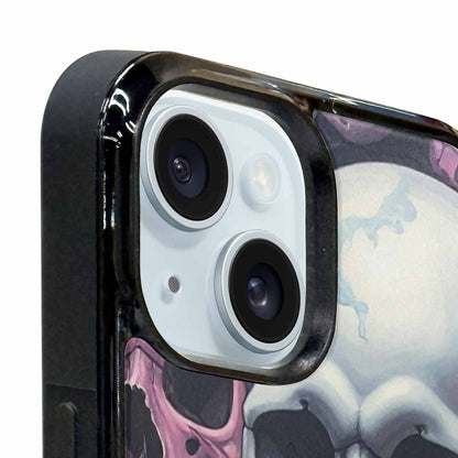 iPhone 15 Plus Case — Dark Black And White Color Tone, Unique Phone Case Design