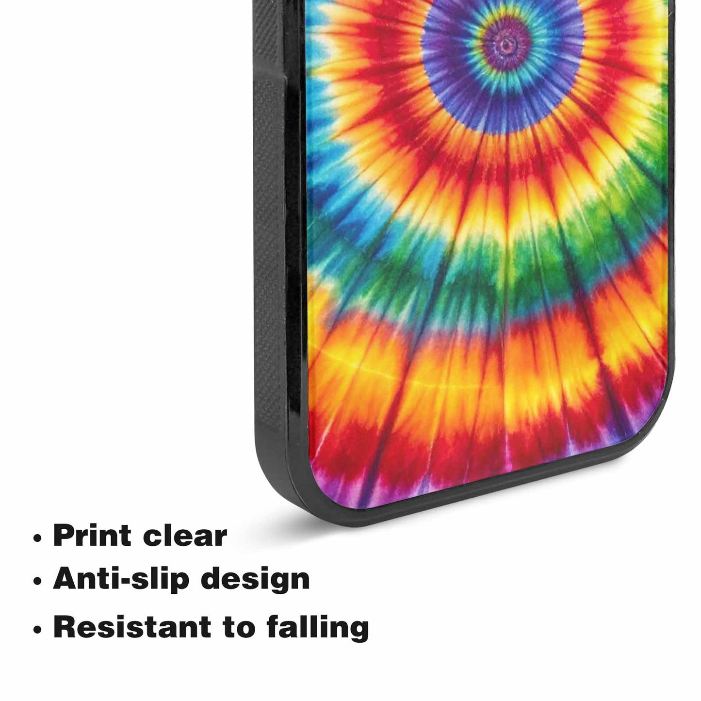 iPhone 15 Plus Case — Rainbow Spiral Tie Dye Alt, Custom Print Case Cover