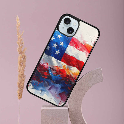 iPhone 15 Plus Case — Usa Flag Stars And Stripes Art, Custom Art Phone Cover