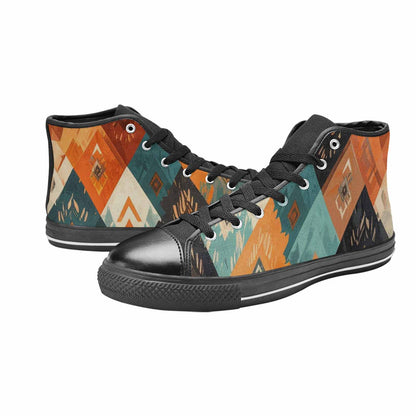 MEN'S Southwestern Geometric Diamond High Top Canvas Aesthetic Shoes