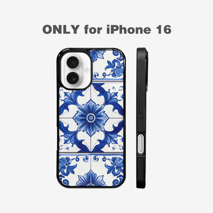 iPhone 16 Case — Talavera Tile Floral Custom, Custom Art Phone Cover