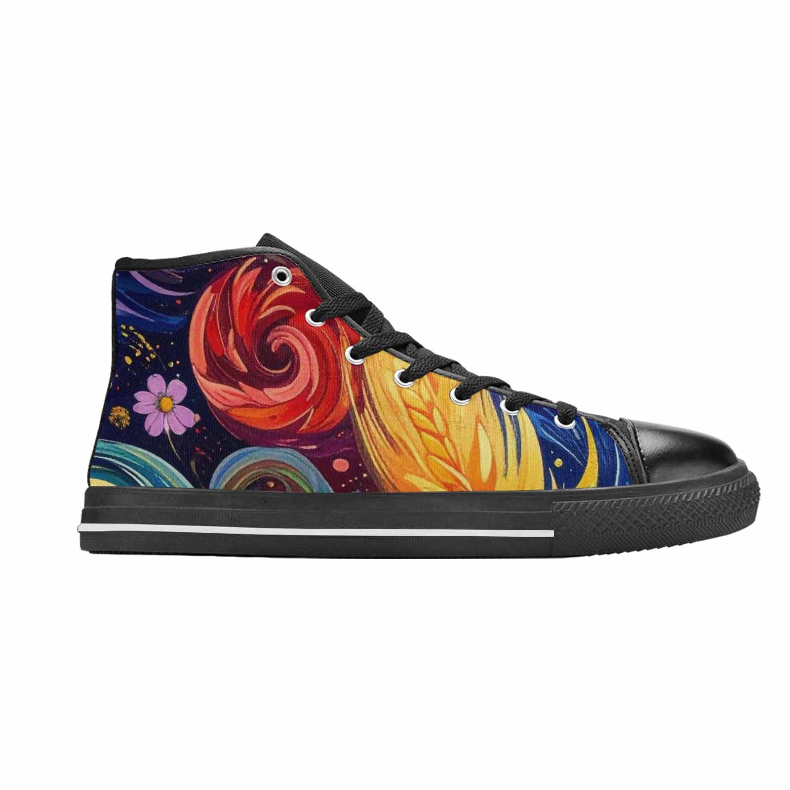 MEN'S Blend All Versions High Top Canvas Wallpaper Art Shoes