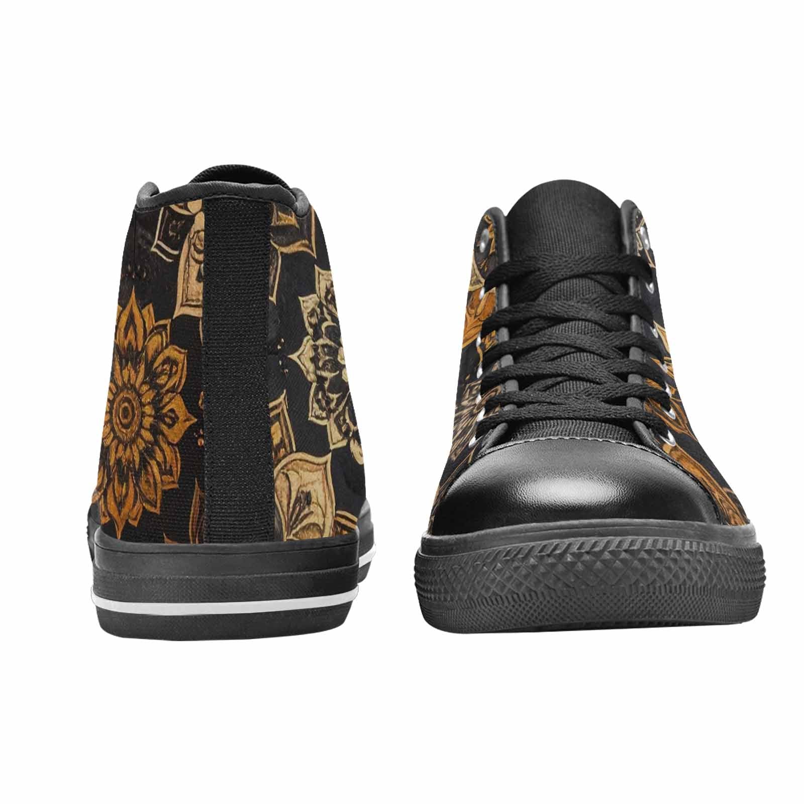 WOMEN'S Mandala High Top Canvas Vibrant Chaos Shoes