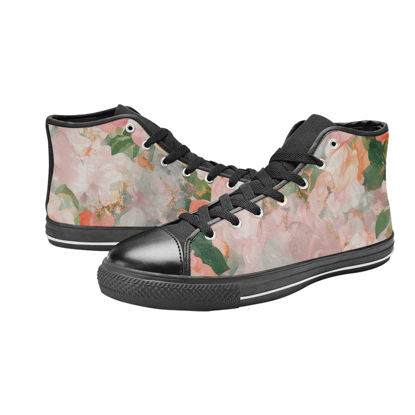 MEN'S Marble Floral High Top Canvas Dreamcore Sneakers