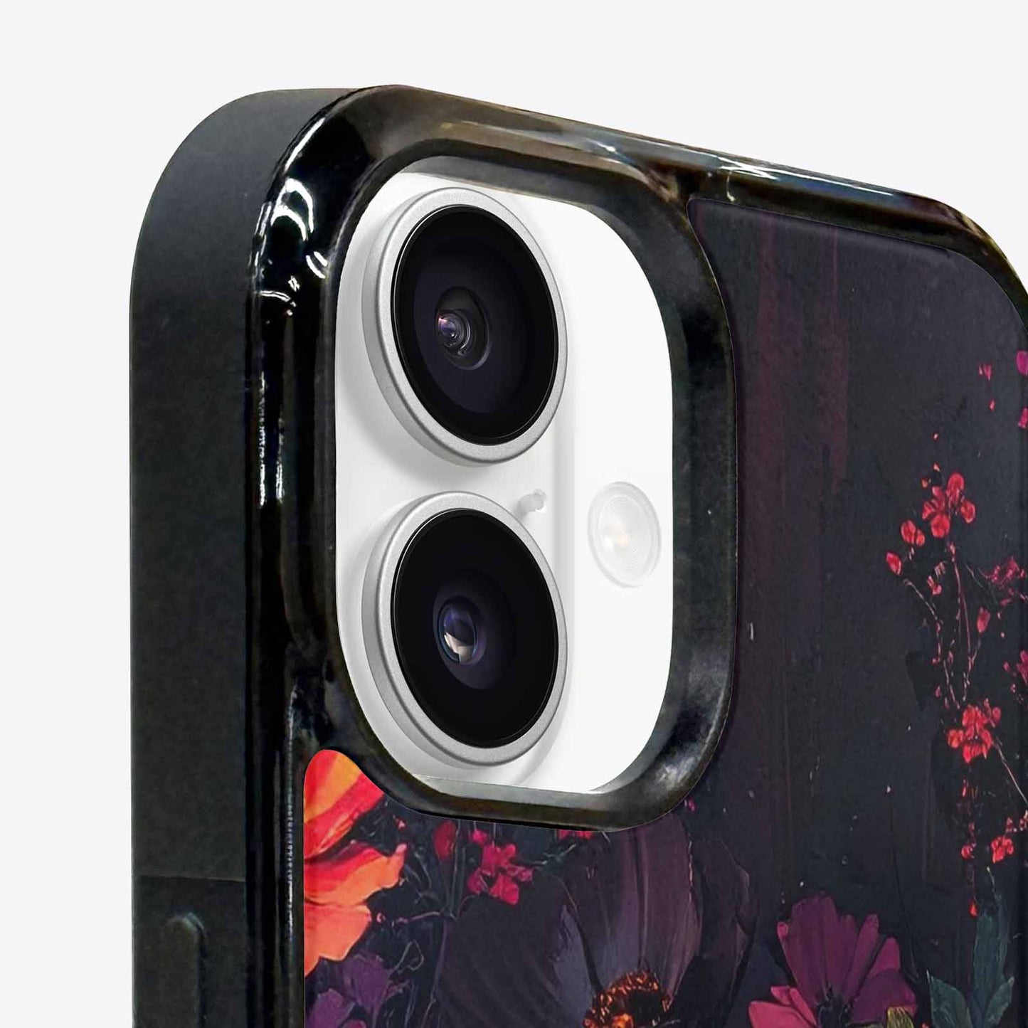 iPhone 16 Plus Case — Shadowy Glitch Floral Pattern Hundreds Of, Custom Phone Case
