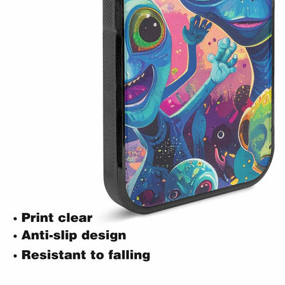 iPhone 15 Case — Cartoon Alien Characters, Custom Print Case Cover
