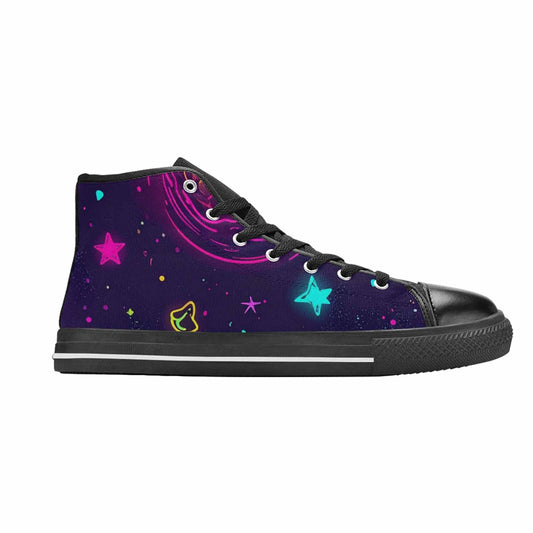 MEN'S Space Galaxy Astronaut High Top Canvas Grunge Custom Sneakers