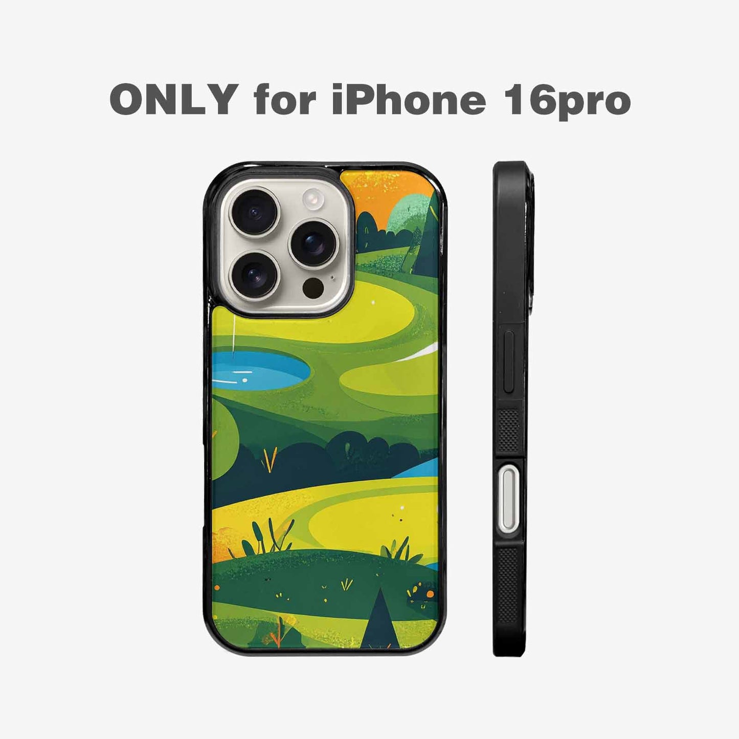 iPhone 16 Pro Case — Golf Cartoon Art Pattern, Customized Protective Case