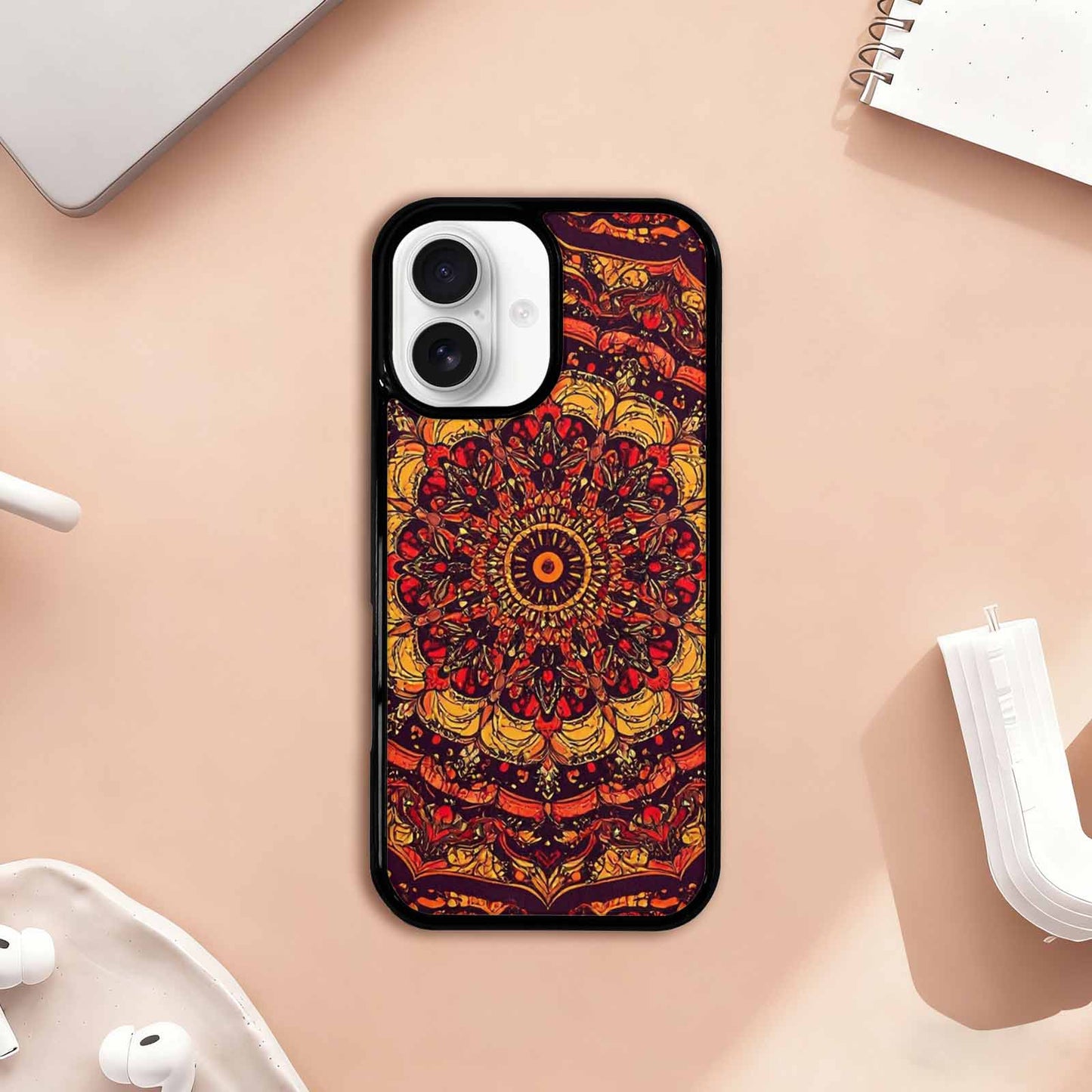 iPhone 17 Case — Mandala Lions Original Art, Personalized Phone Case