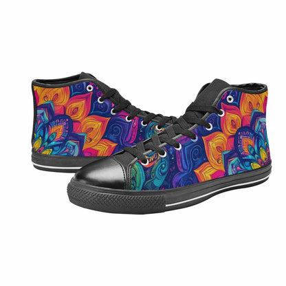 MEN'S Tie Dye Mandala High Top Canvas Cottagecore Shoes