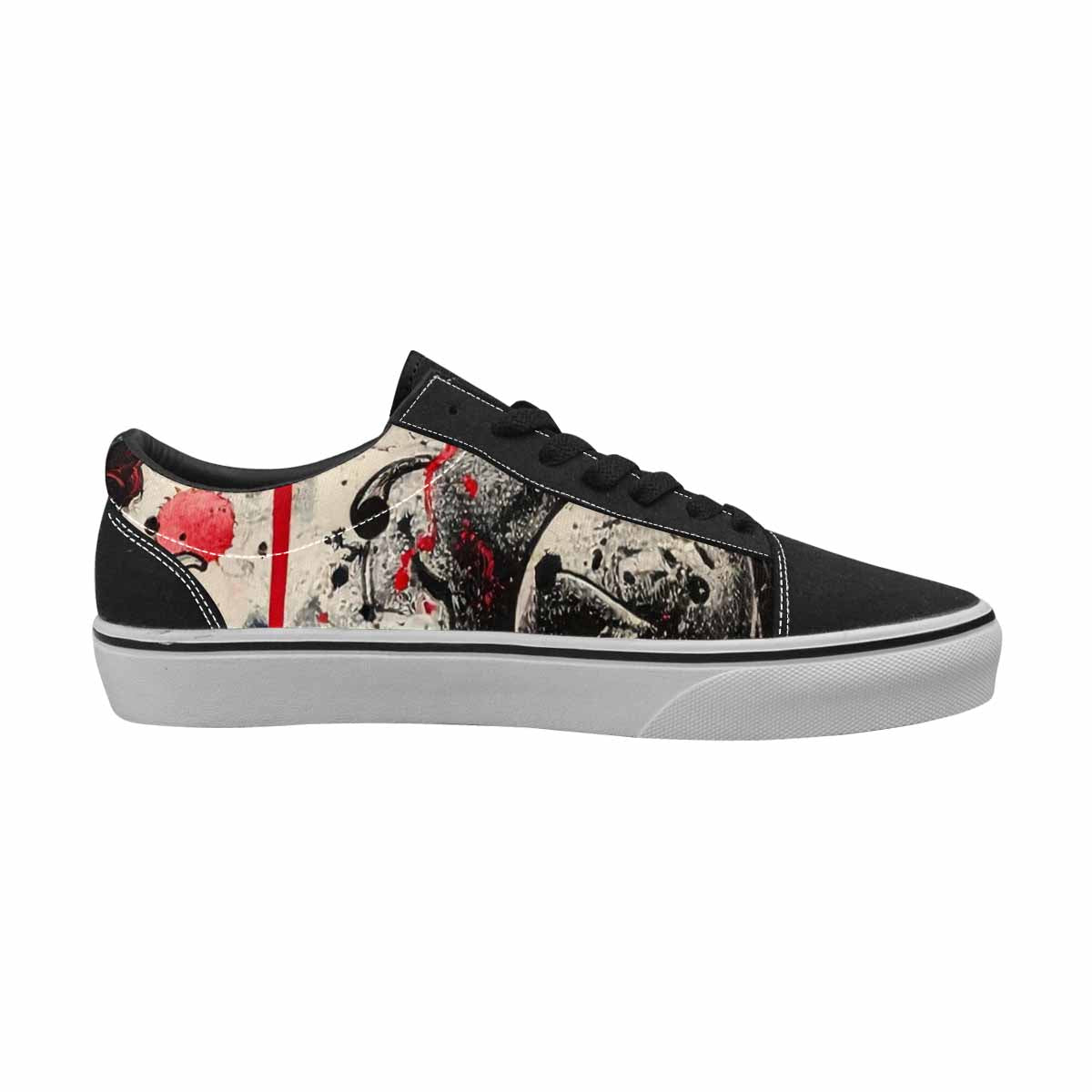 WOMEN'S Ice Cream Motif Lace-Up Canvas Cottagecore Custom Sneakers