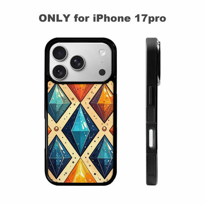 iPhone 17 Pro Case — Vintage Summer Diamond Retro Vintage, Customized Protective Case