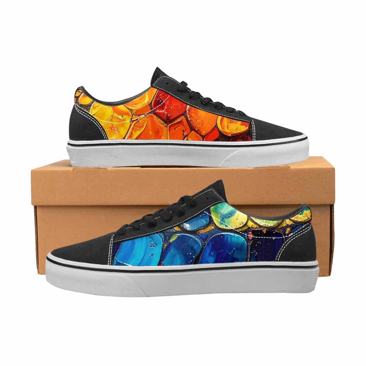 WOMEN'S Reptile Scale Lace-Up Canvas Cottagecore Sneakers