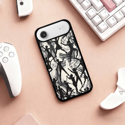 iPhone 17 Air Case — Bold Dancing Figure Line Art Original, Original Design Phone Case