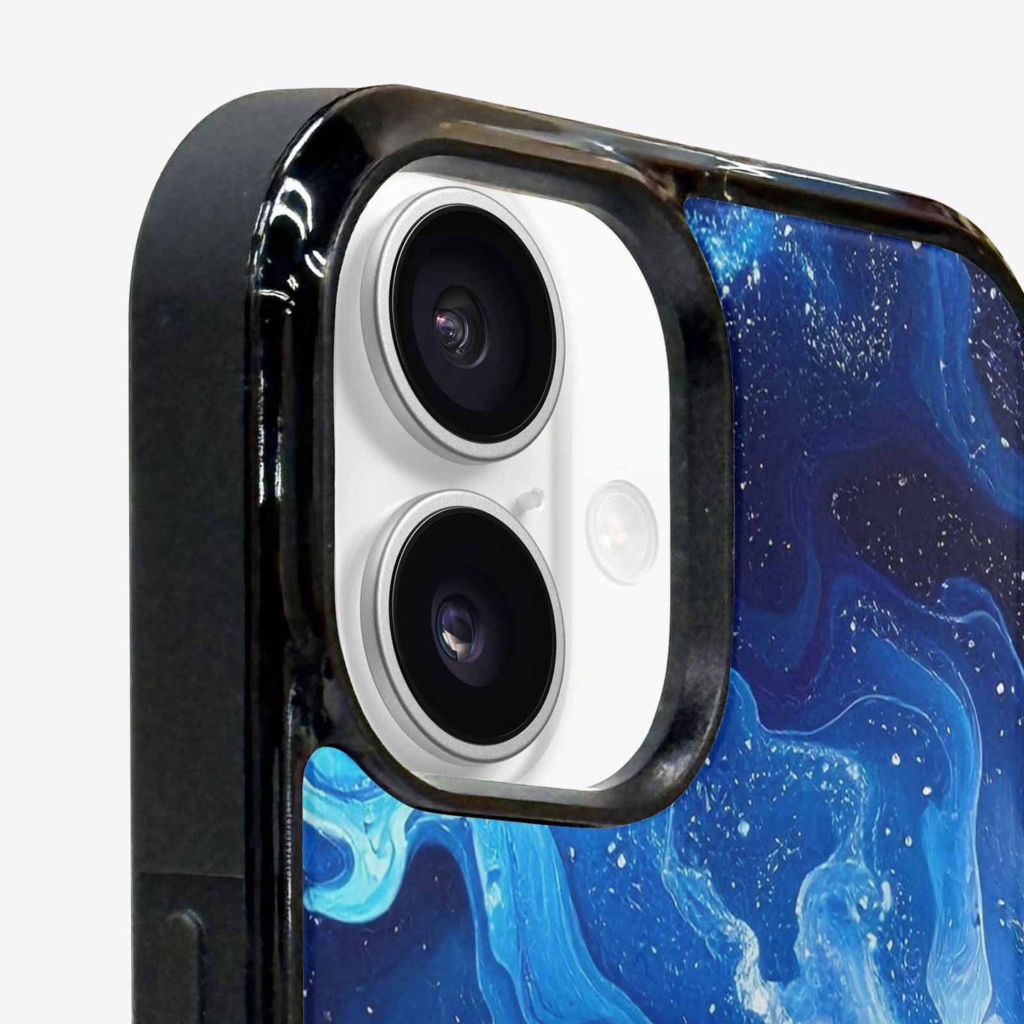 iPhone 16 Plus Case — Galaxy Art Blue Starfield Small Galaxy, Customized Protective Case
