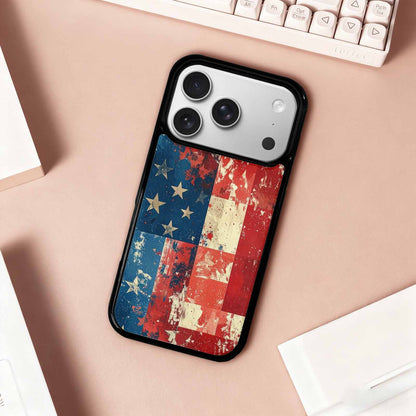 iPhone 17 Pro Case — Small American Flag Stars And Galaxy, Personalized Phone Case