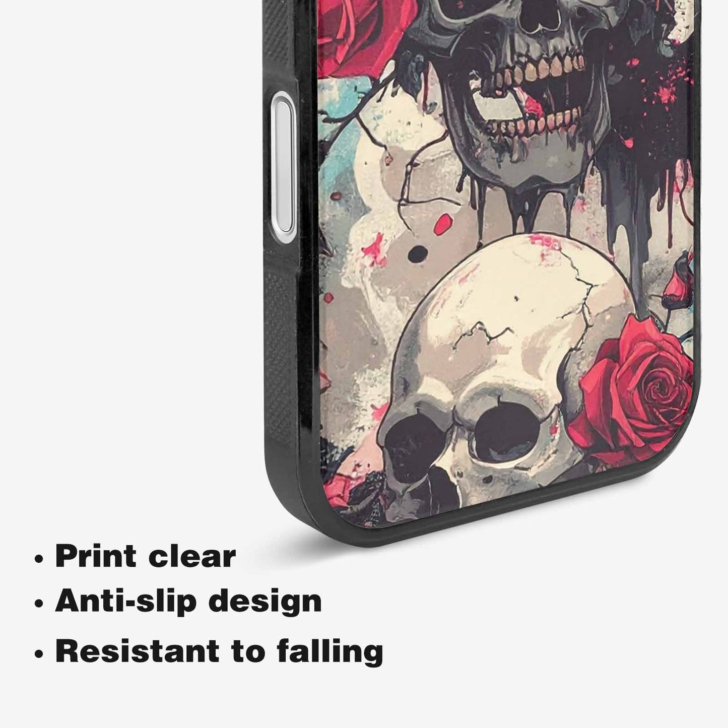 iPhone 16 Case — Skulls And Roses Skulls And Roses, Original Design Phone Case