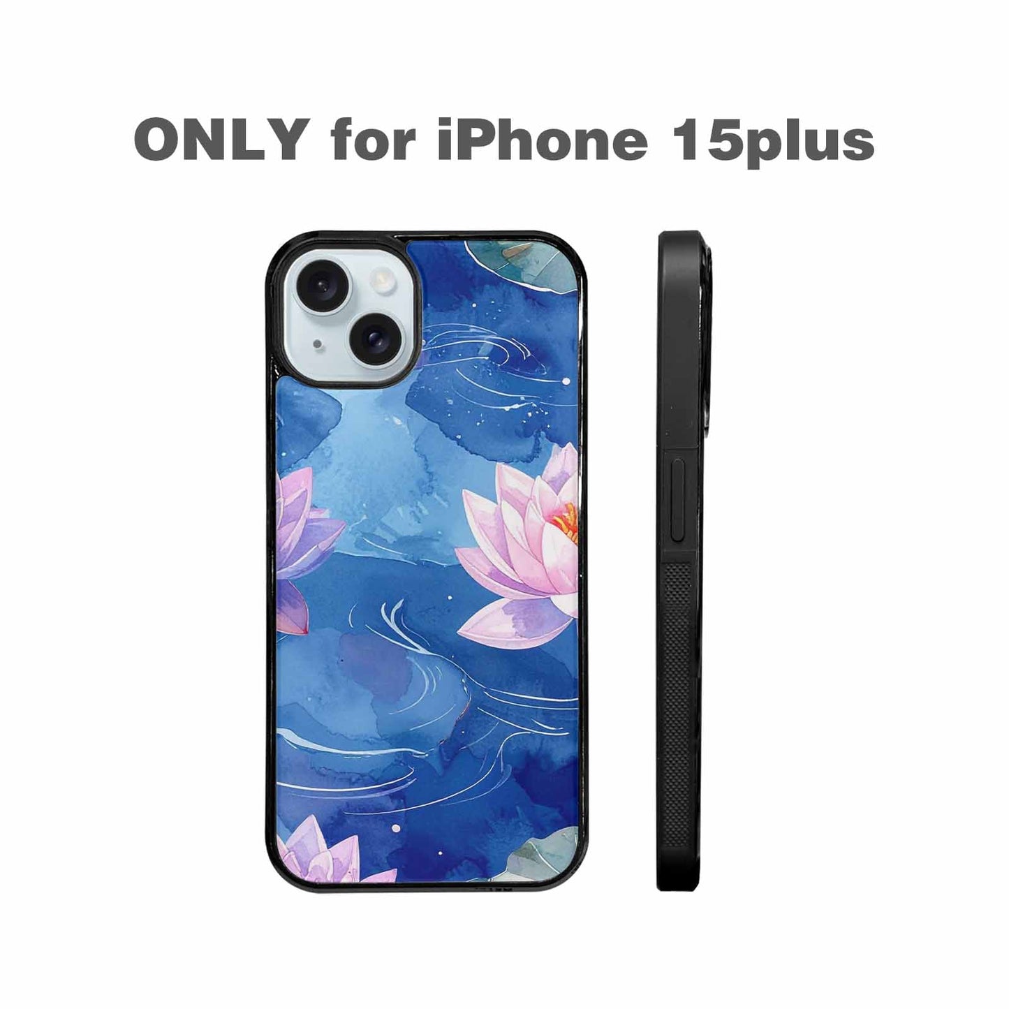 iPhone 15 Plus Case — Monet Water Lilies Painting Pattern, Customized Protective Case